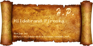 Hildebrand Piroska névjegykártya