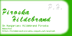piroska hildebrand business card